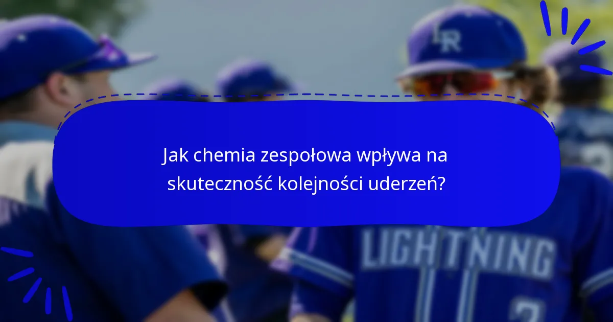 Jak chemia zespołowa wpływa na skuteczność kolejności uderzeń?