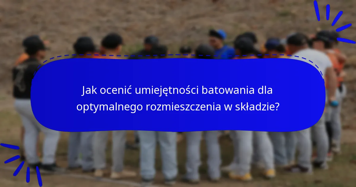 Jak ocenić umiejętności batowania dla optymalnego rozmieszczenia w składzie?