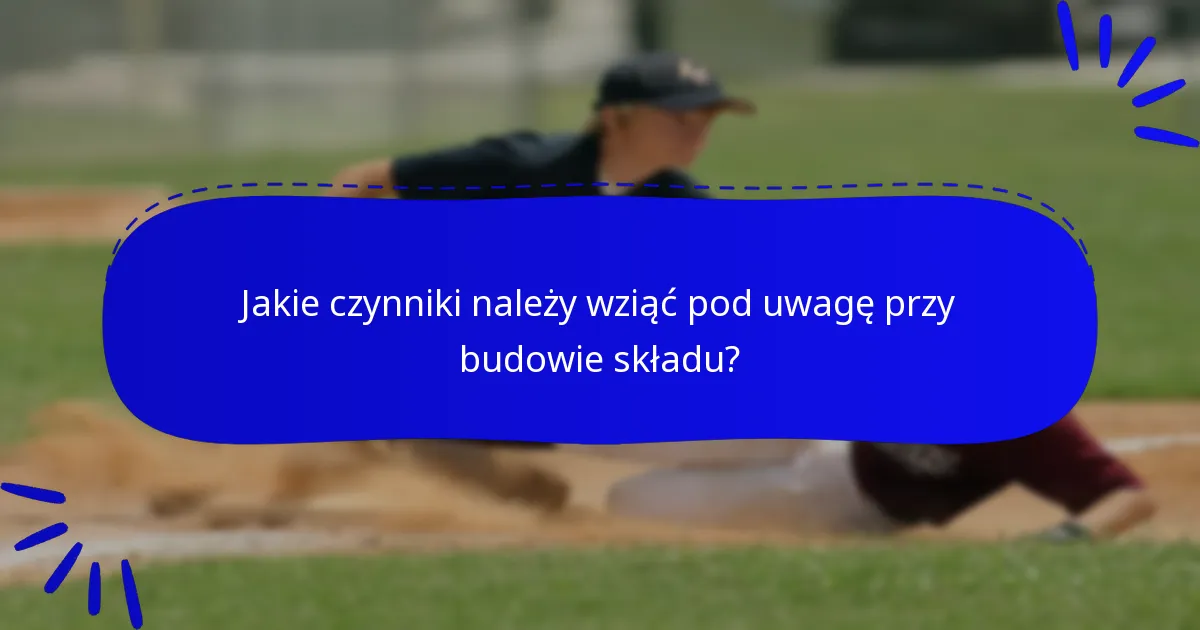 Jakie czynniki należy wziąć pod uwagę przy budowie składu?