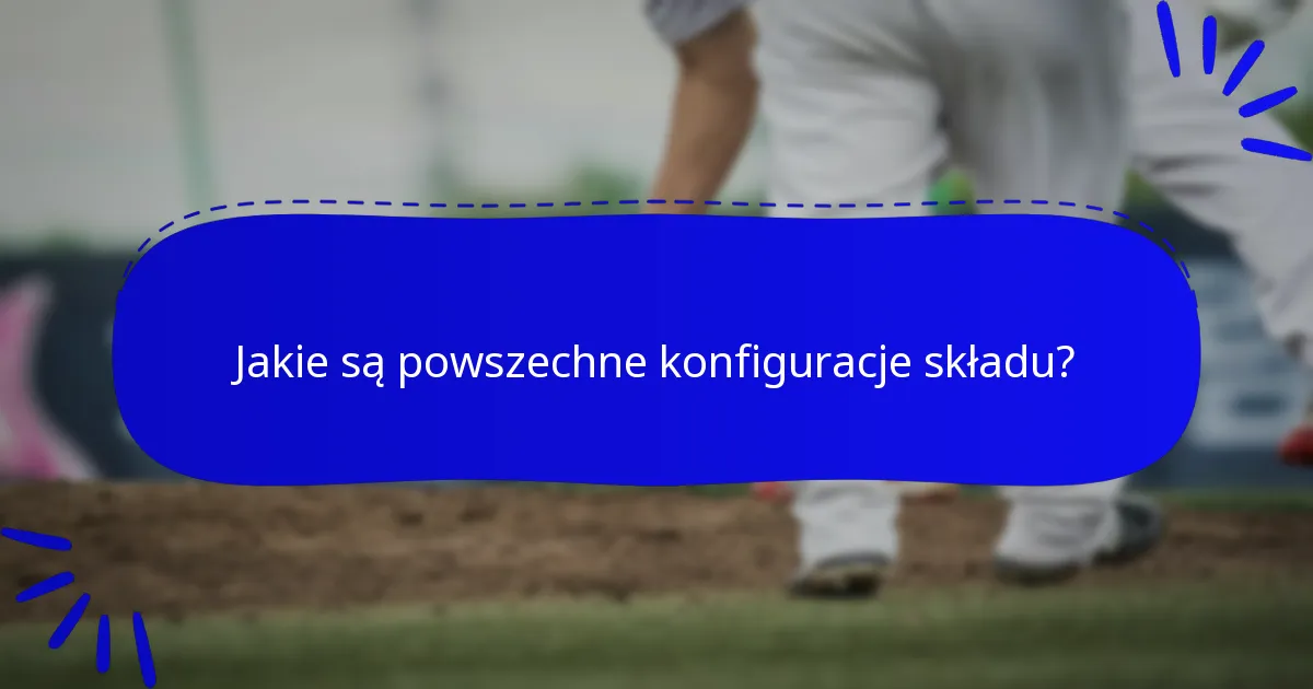 Jakie są powszechne konfiguracje składu?