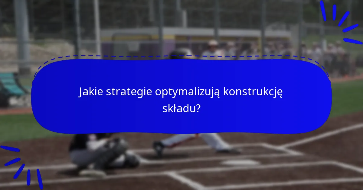 Jakie strategie optymalizują konstrukcję składu?